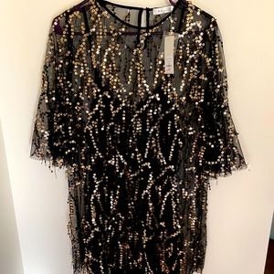 Francesca’s Sequin Overlay Dress